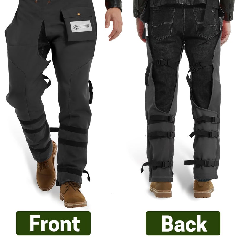 ZELARMAN Chainsaw Chaps 8-layer Protective Apron Wrap Adjustable Chainsaw Pants/Chap for Loggers Forest Workers Class A - Image 4